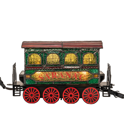 10.5" Long Train Carriage Lighted Sculpture