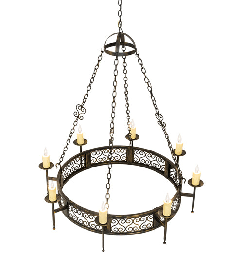 48" Wide Toscano 8 Light Chandelier