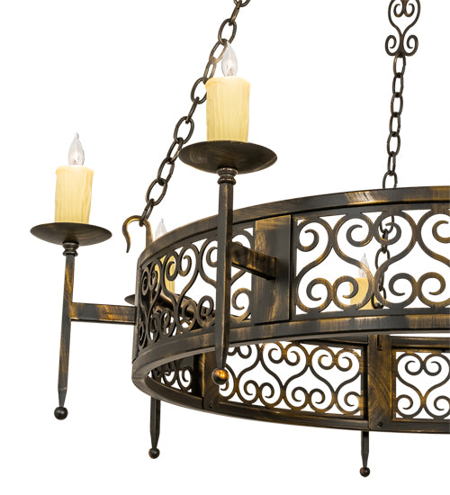 48" Wide Toscano 8 Light Chandelier