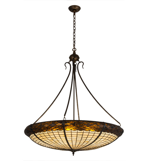 36"W Greenbriar Oak Inverted Pendant