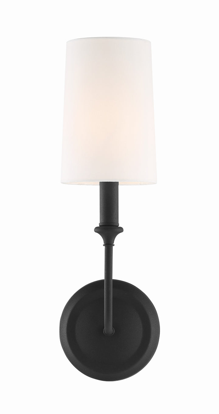 Crystorama Libby Langdon Sylvan 1 Light Black Forged Sconce