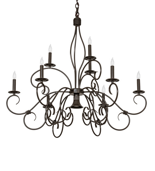 40" Wide Grace 10 Light Two Tier Chandelier