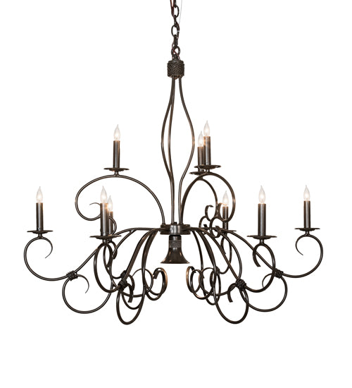 40" Wide Grace 10 Light Two Tier Chandelier