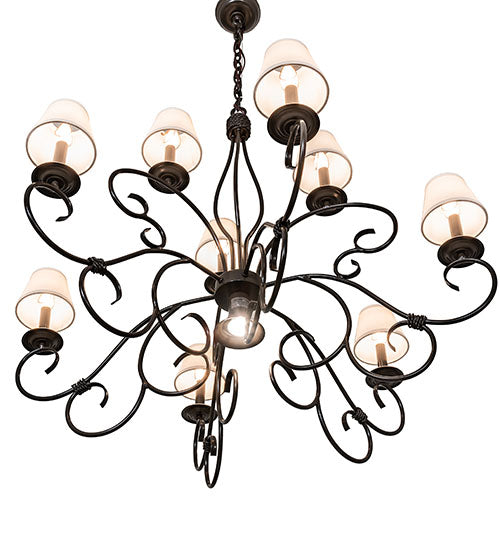 40" Wide Grace 10 Light Two Tier Chandelier