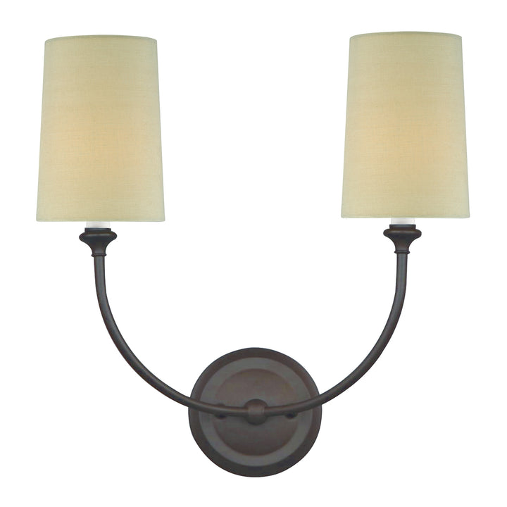 Libby Langdon Sylvan 2 Light Black Forged Sconce