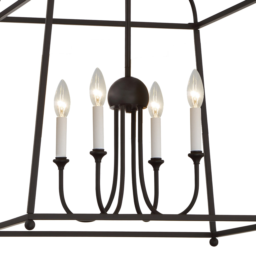 Crystorama Libby Langdon Sylvan 4 Light Black Forged Chandelier