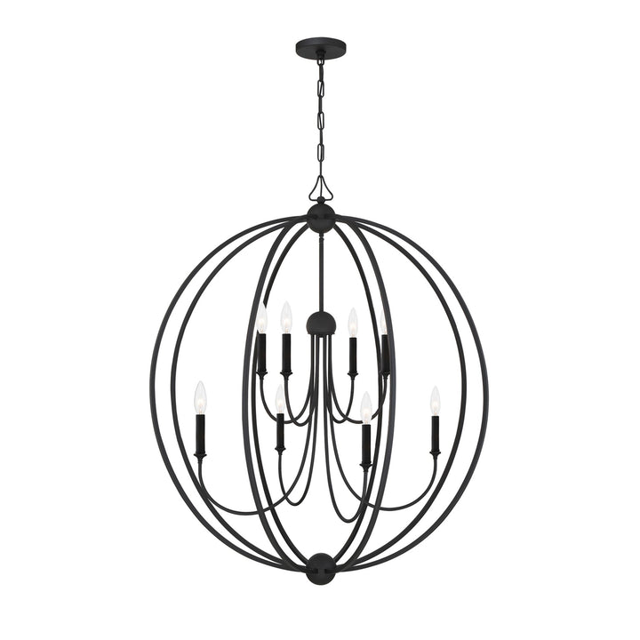 Libby Langdon Sylvan 8 Light Black Forged Chandelier