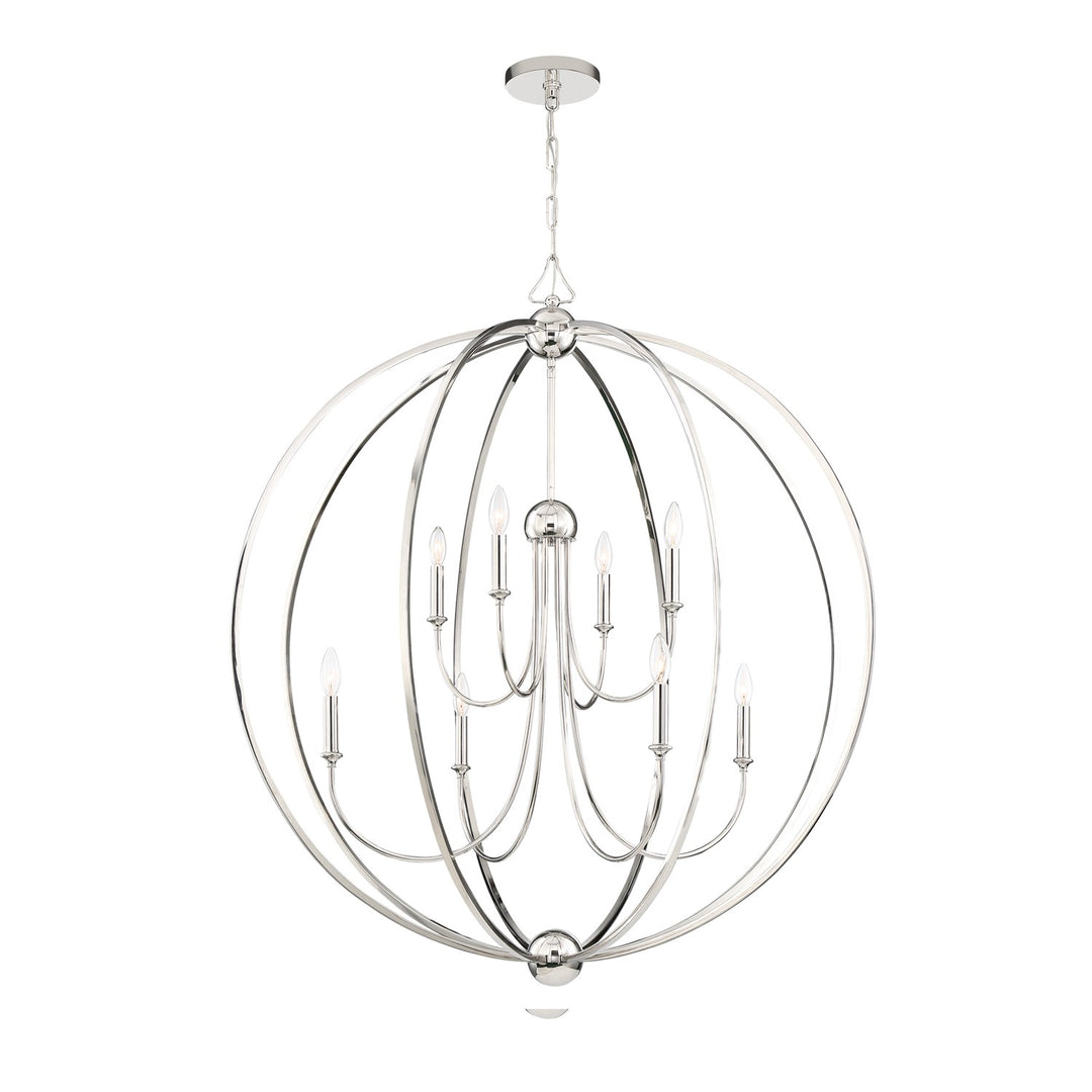 Crystorama Libby Langdon Sylvan 8 Light Black Forged Chandelier