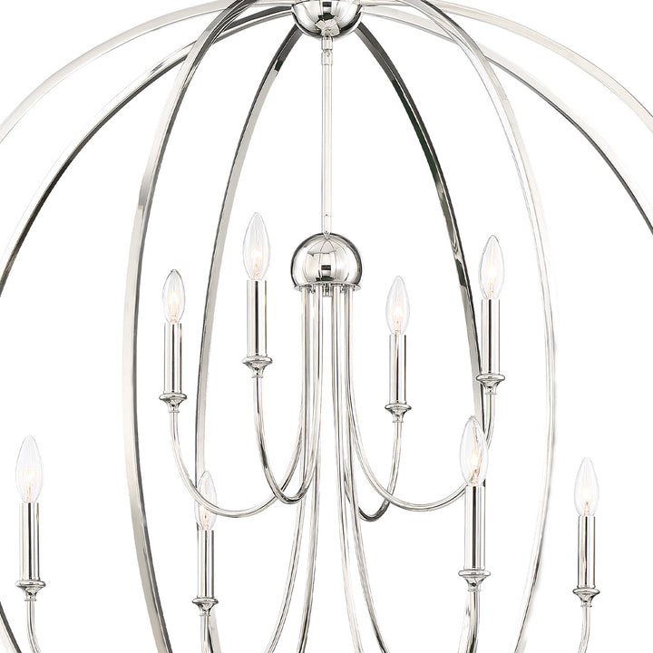 Crystorama Libby Langdon Sylvan 8 Light Black Forged Chandelier