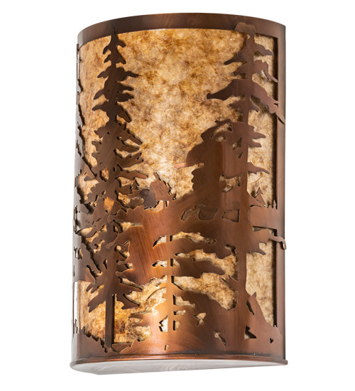 12" Wide Tall Pines Wall Sconce