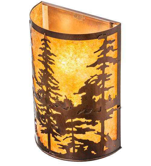 12" Wide Tall Pines Wall Sconce