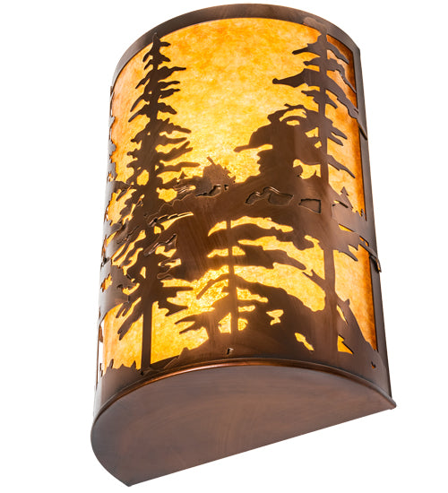 12" Wide Tall Pines Wall Sconce