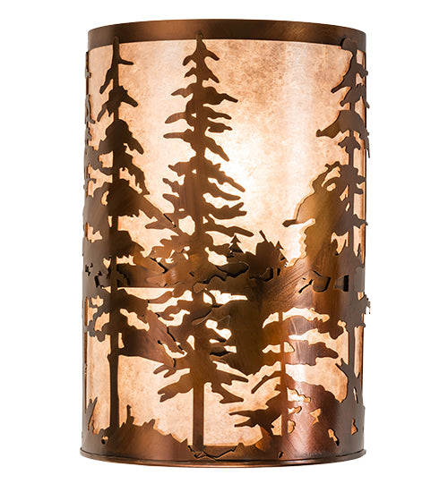 12" Wide Tall Pines Wall Sconce