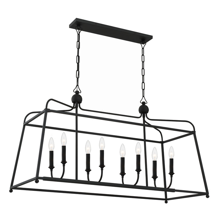 Libby Langdon Sylvan 8 Light Black Forged Chandelier