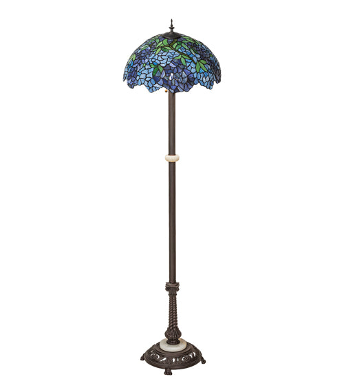 62" High Tiffany Wisteria Floor Lamp