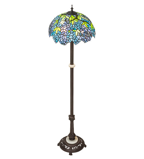 62" High Tiffany Wisteria Floor Lamp