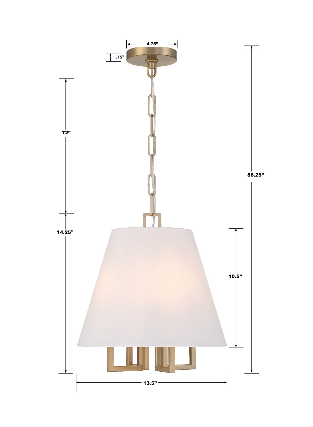 Crystorama Libby Langdon Westwood 4 Light Polished Nickel Pendant