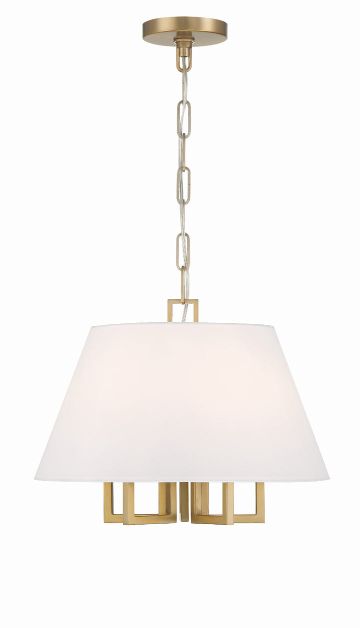 Crystorama Libby Langdon Westwood 5 Light Polished Nickel Pendant