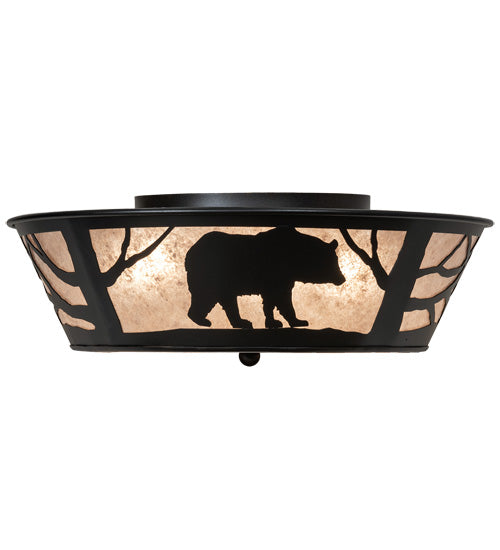 22" Wide Bear On The Loose Flushmount