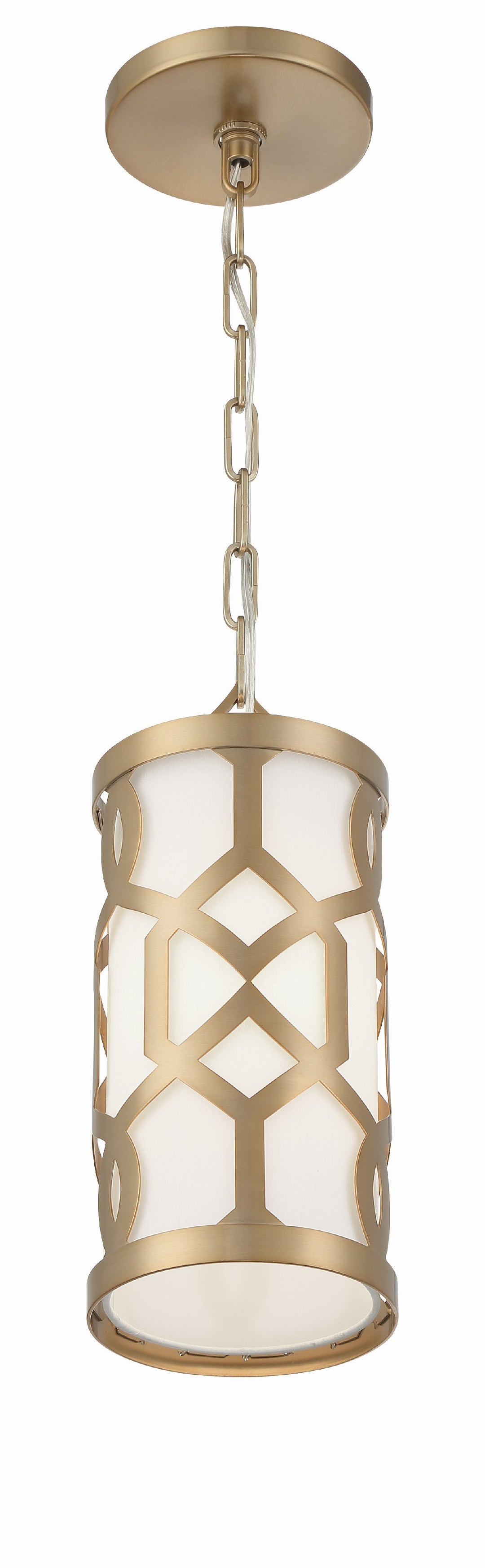 Crystorama Libby Langdon Jennings 1 Light Aged Brass Mini Pendant