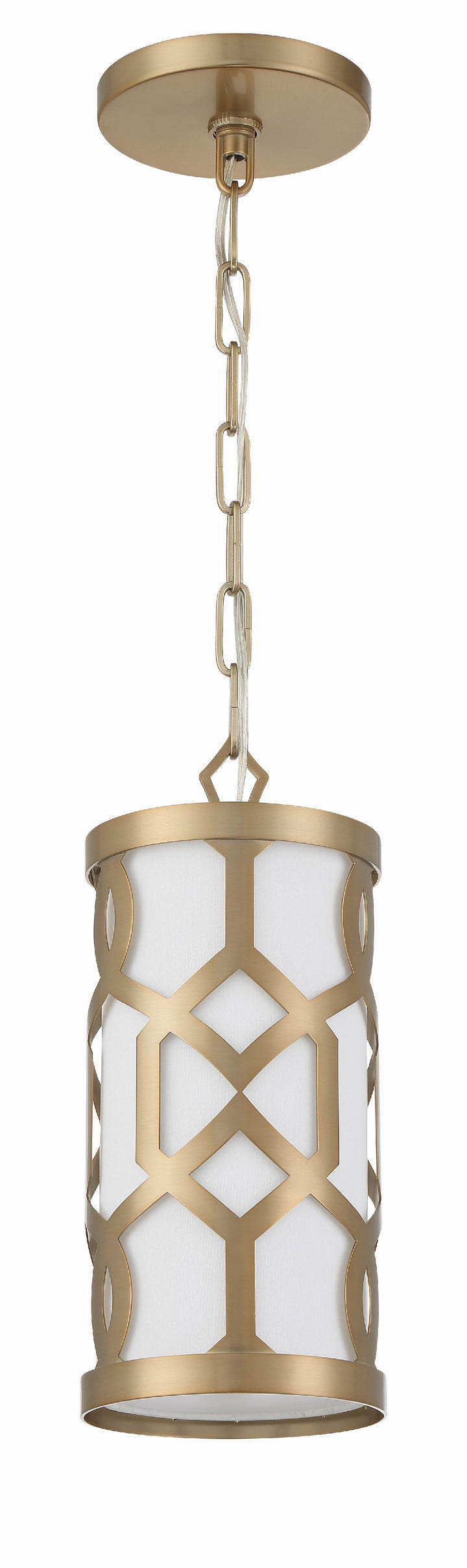 Crystorama Libby Langdon Jennings 1 Light Aged Brass Mini Pendant