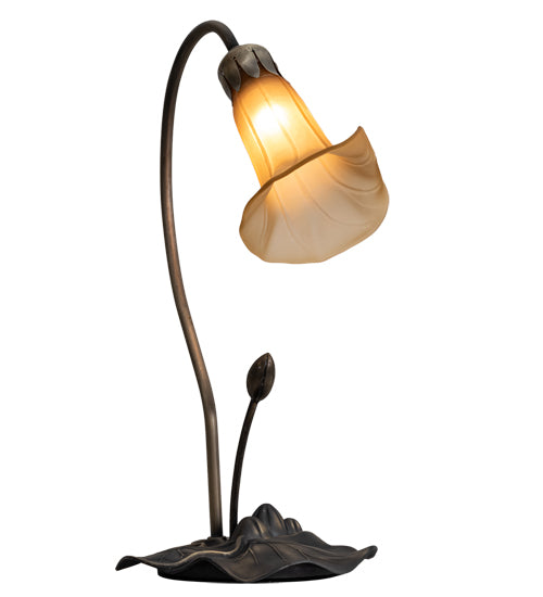 16" High Amber Tiffany Pond Lily Accent Lamp