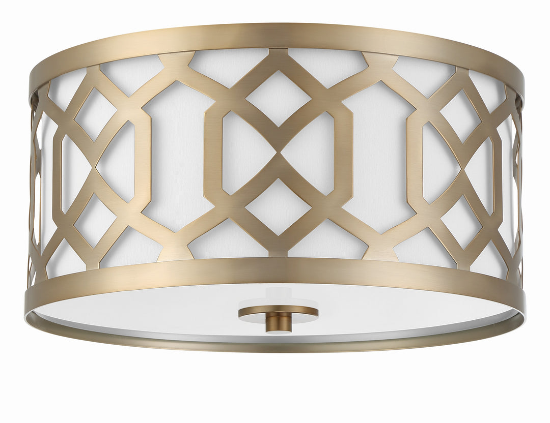 Crystorama Libby Langdon Jennings 3 Light Aged Brass Flush Mount