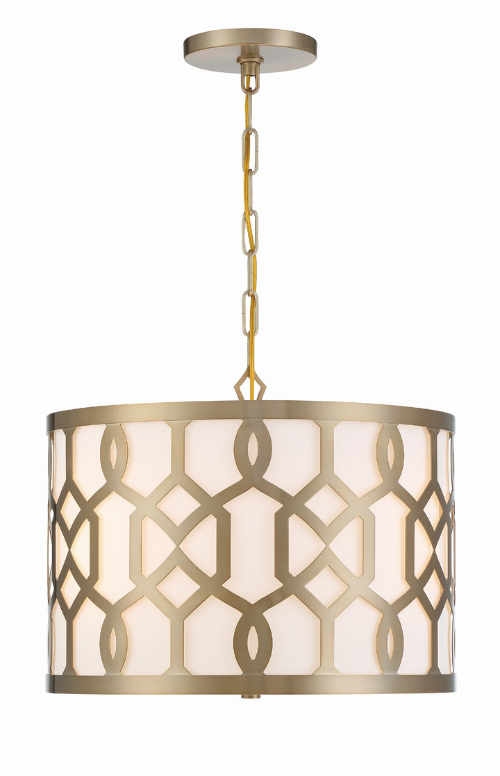 Crystorama Libby Langdon Jennings 3 Light Aged Brass Chandelier