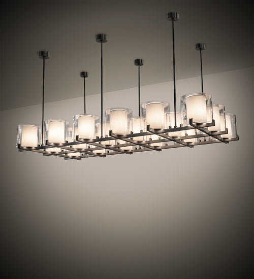 150" Long Crawford 18 Light Oblong Pendant