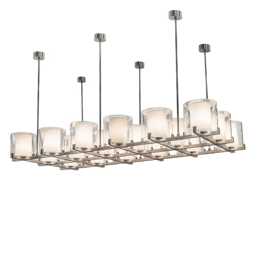 150" Long Crawford 18 Light Oblong Pendant