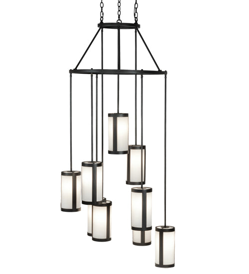 35" Wide Cartier 9 Light Cascading Chandelier