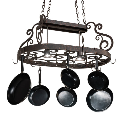 38" Long Neo 2 Light Pot Rack