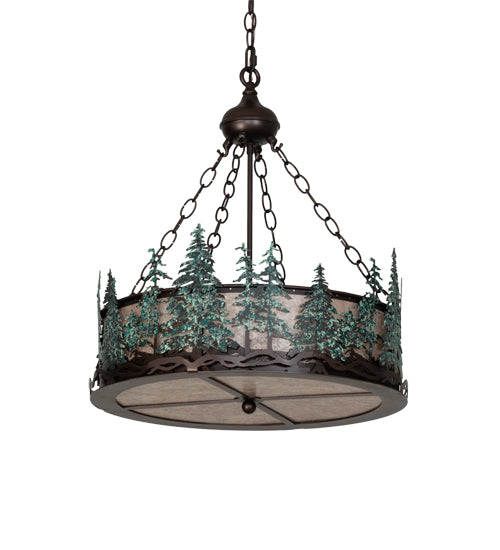 22" Wide Tall Pines Inverted Pendant