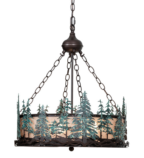 22" Wide Tall Pines Inverted Pendant