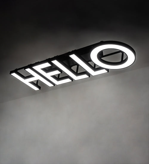 81" Long Personalized Hello Illuminated Sign