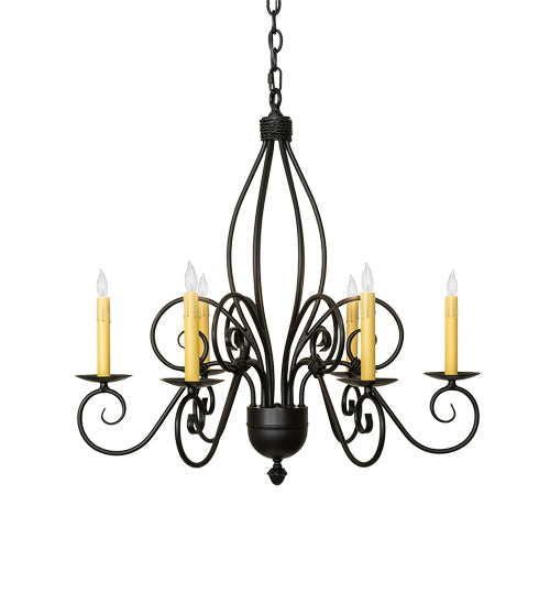 28" Wide Squire 6 Light Chandelier