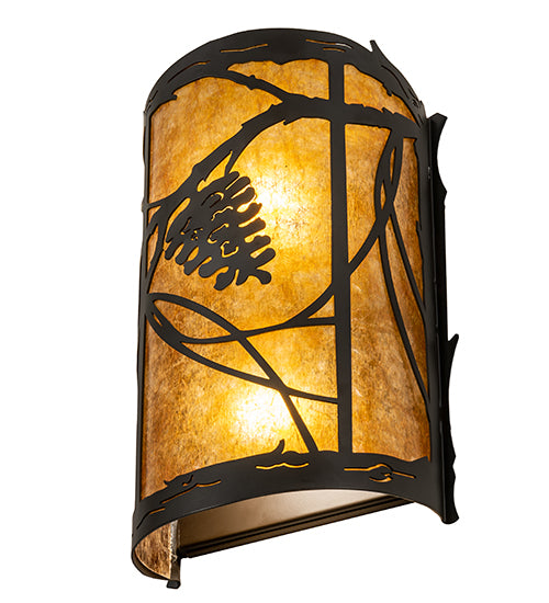 8" Wide Whispering Pines Wall Sconce