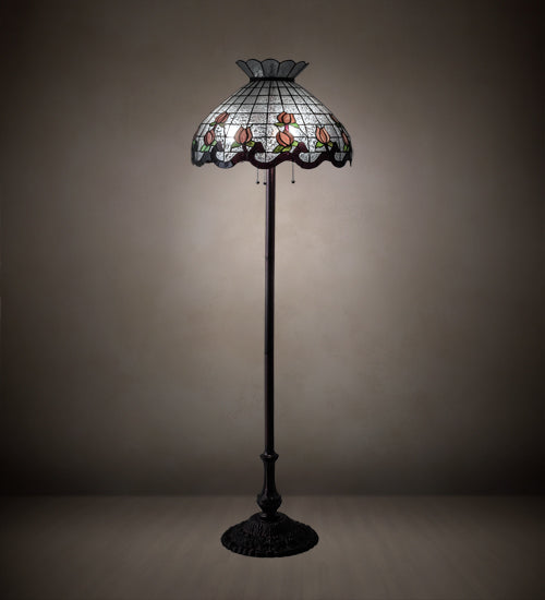 62" High Roseborder Floor Lamp