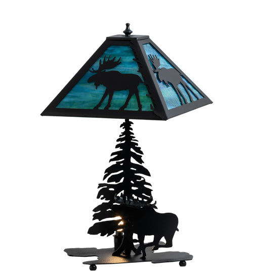 21" High Lone Moose Table Lamp