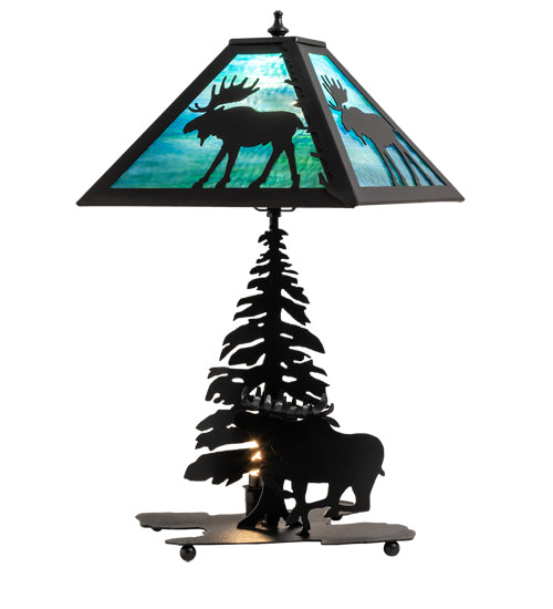 21" High Lone Moose Table Lamp