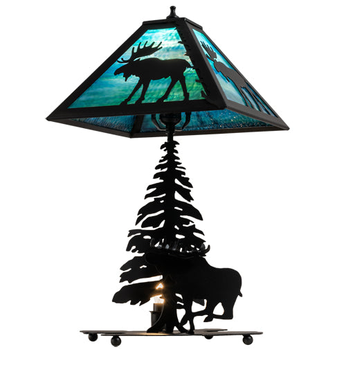 21" High Lone Moose Table Lamp