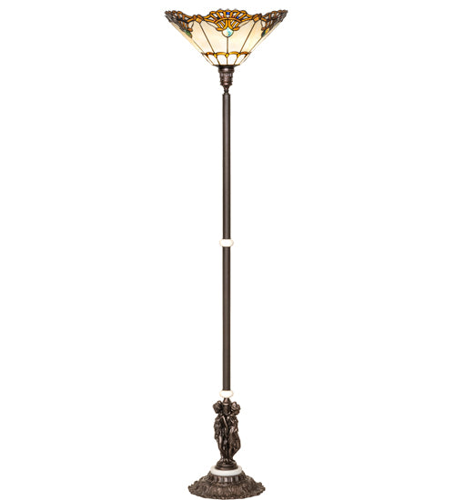 74" High Shell With Jewels Floor Lamp