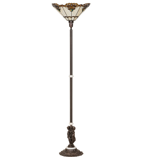 74" High Shell With Jewels Floor Lamp