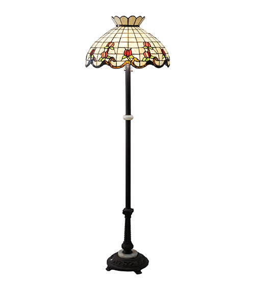 62" High Roseborder Floor Lamp