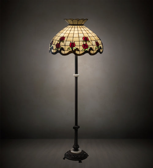 62" High Roseborder Floor Lamp