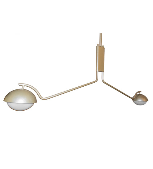 62" Long Bola Deux 2 Light Oblong Pendant