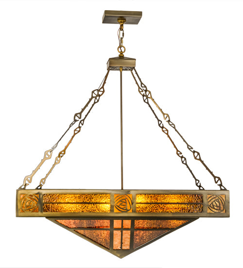 36"Sq Bungalow Rose Inverted Pendant