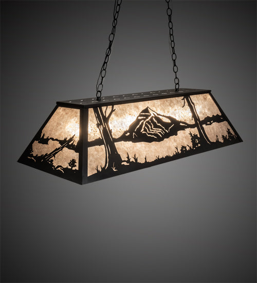 48" Long Mountain Range Oblong Pendant