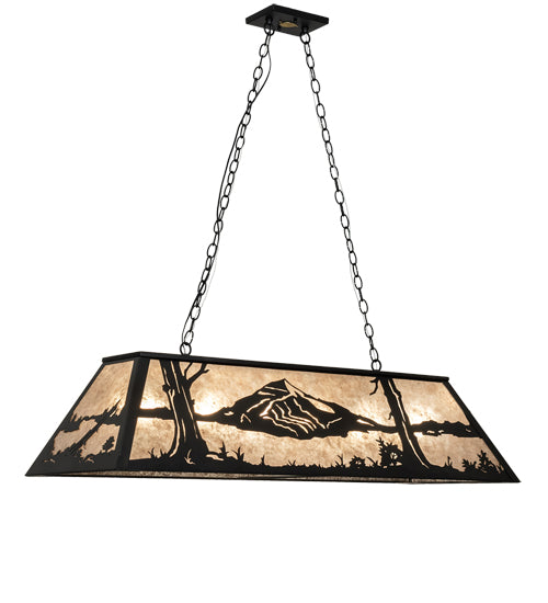 48" Long Mountain Range Oblong Pendant