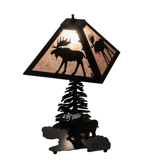 21" High Lone Moose Table Lamp